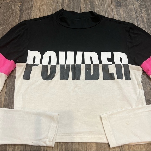 Women’s Forever 21 Printed Long Sleeves Crop Top Mock Neck Size XS - Picture 2 of 10